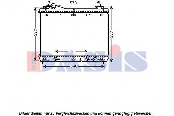 AKS DASIS 320042N Радіатор, охолодження двигуна