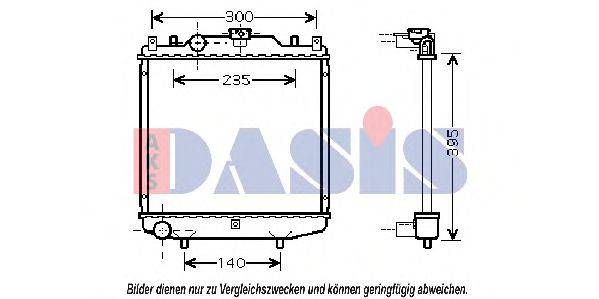 AKS DASIS 320300N Радіатор, охолодження двигуна