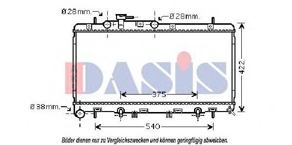 AKS DASIS 350032N Радіатор, охолодження двигуна