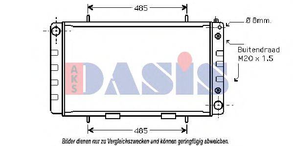 AKS DASIS 370035N Радіатор, охолодження двигуна