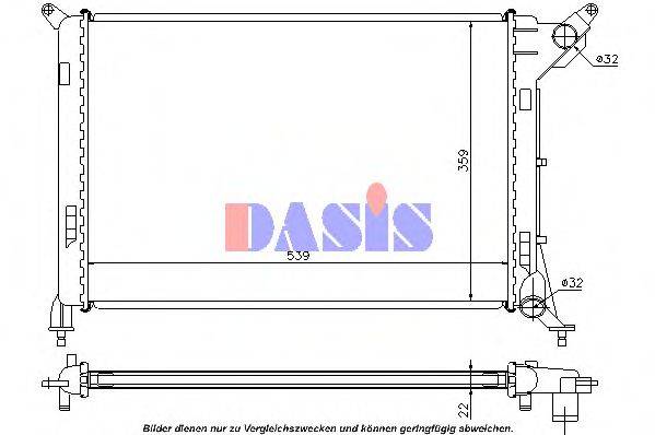 AKS DASIS 370038N Радіатор, охолодження двигуна