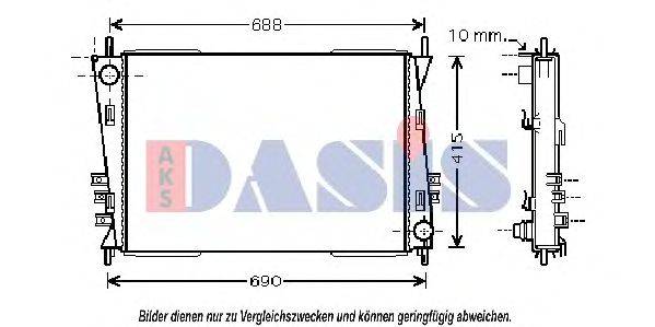 AKS DASIS 370045N Радіатор, охолодження двигуна