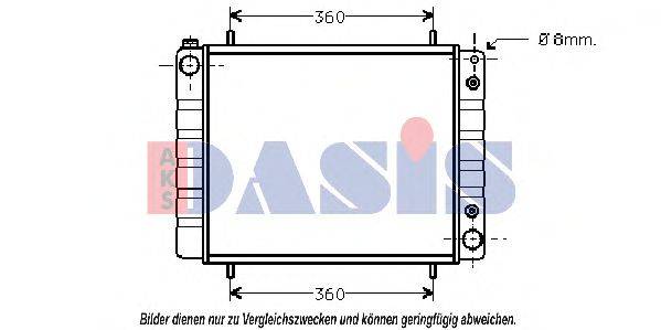 AKS DASIS 370460N Радіатор, охолодження двигуна