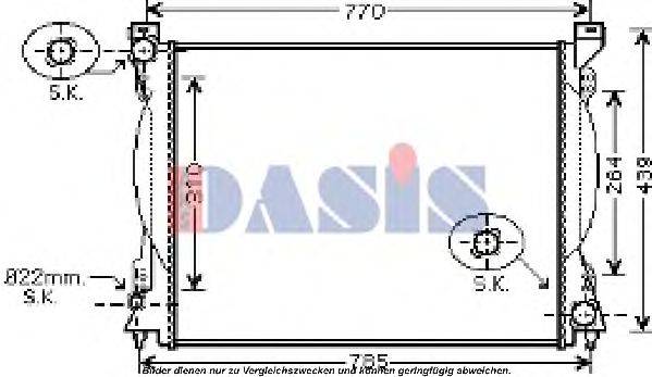 AKS DASIS 480046N Радіатор, охолодження двигуна