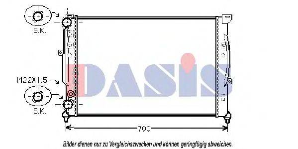 AKS DASIS 480390N Радіатор, охолодження двигуна