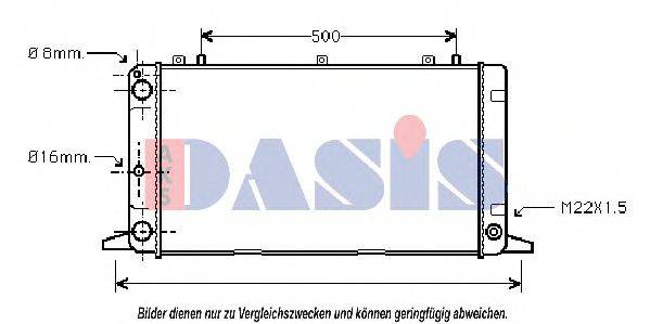 AKS DASIS 480640N Радіатор, охолодження двигуна