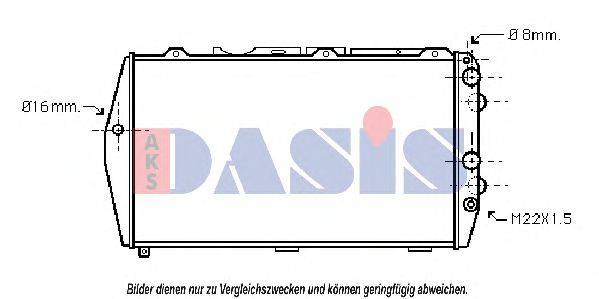 AKS DASIS 480750N Радіатор, охолодження двигуна