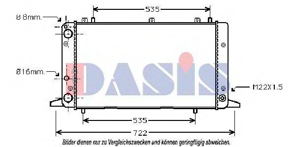 AKS DASIS 481060N Радіатор, охолодження двигуна