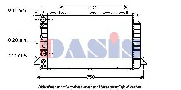 AKS DASIS 481600N Радіатор, охолодження двигуна