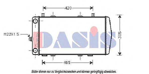 AKS DASIS 490002N Радіатор, охолодження двигуна