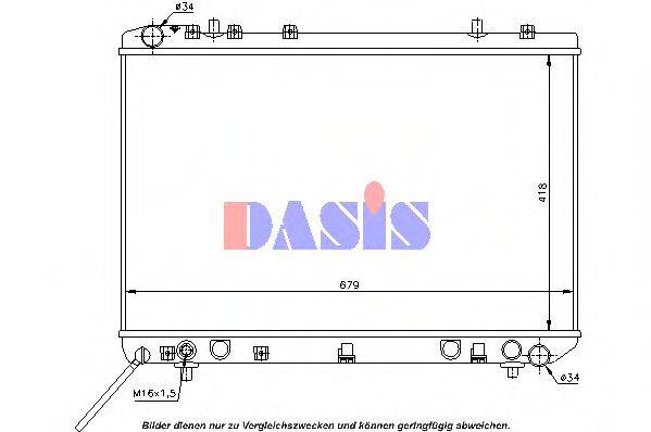 AKS DASIS 510004N Радіатор, охолодження двигуна