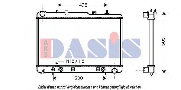 AKS DASIS 510012N Радіатор, охолодження двигуна