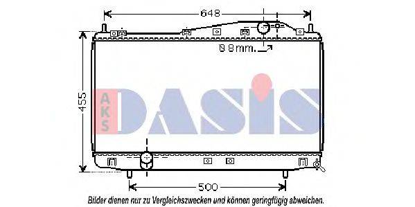 AKS DASIS 510022N Радіатор, охолодження двигуна