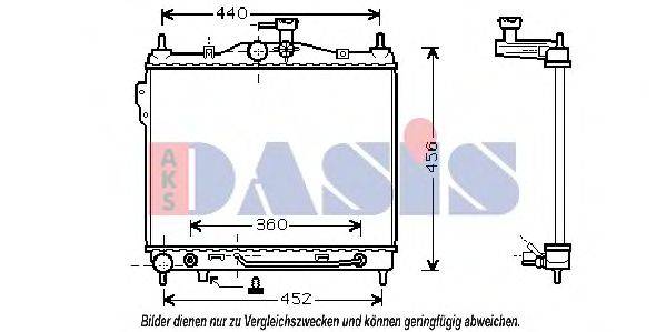 AKS DASIS 510029N Радіатор, охолодження двигуна