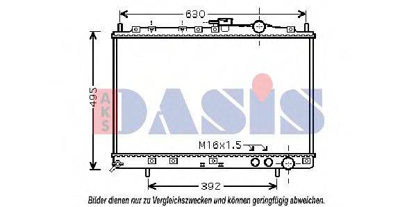 AKS DASIS 510052N Радіатор, охолодження двигуна