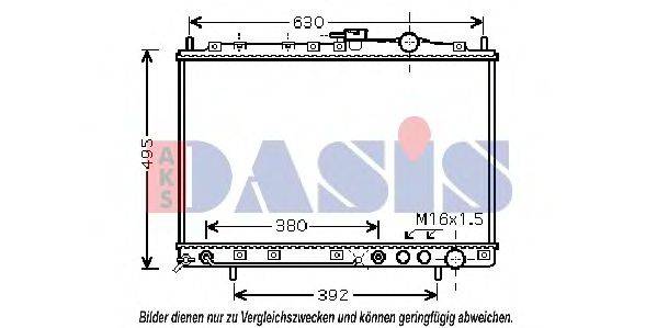 AKS DASIS 510053N Радіатор, охолодження двигуна