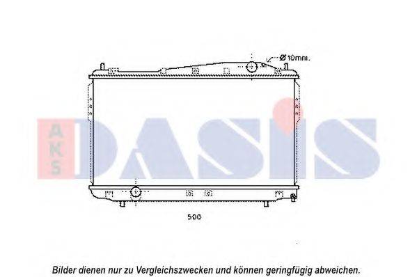 AKS DASIS 510155N Радіатор, охолодження двигуна