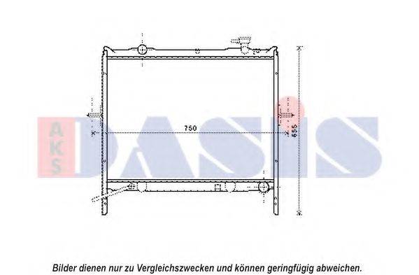 AKS DASIS 510157N Радіатор, охолодження двигуна