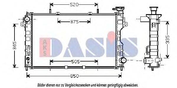 AKS DASIS 520043N Радіатор, охолодження двигуна