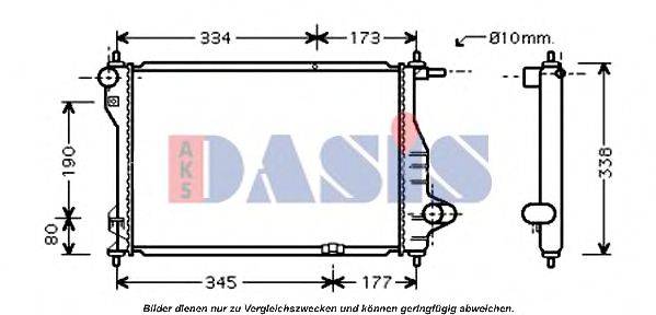 AKS DASIS 520098N Радіатор, охолодження двигуна