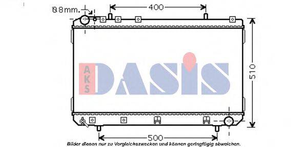 AKS DASIS 520105N Радіатор, охолодження двигуна