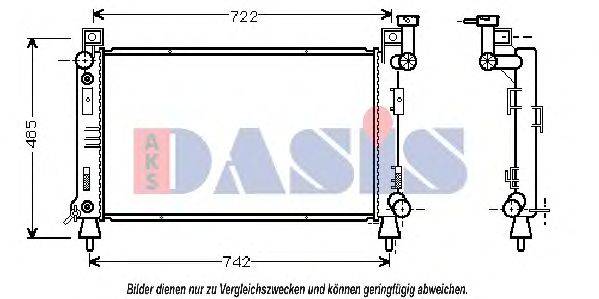 AKS DASIS 520520N Радіатор, охолодження двигуна