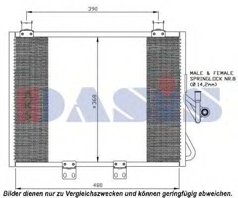 AKS DASIS 522053N Конденсатор, кондиціонер