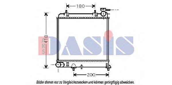 AKS DASIS 560014N Радіатор, охолодження двигуна