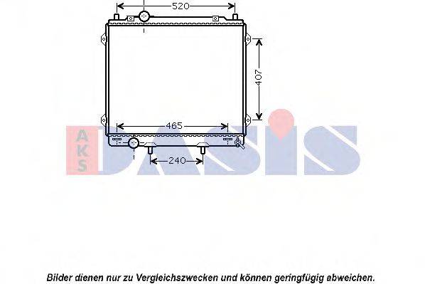 AKS DASIS 560041N Радіатор, охолодження двигуна