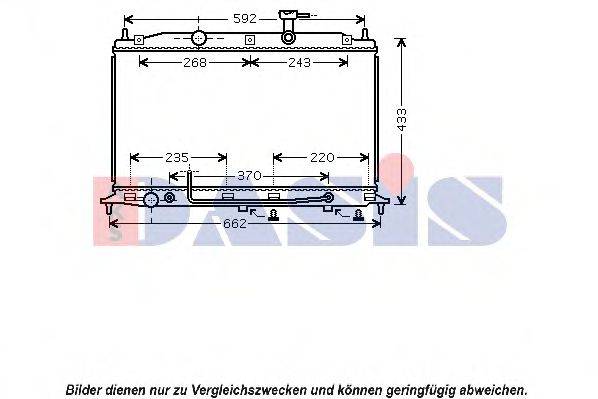 AKS DASIS 560048N Радіатор, охолодження двигуна