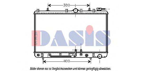 AKS DASIS 560080N Радіатор, охолодження двигуна