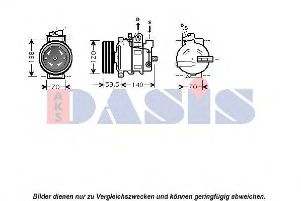 AKS DASIS 850068N Компресор, кондиціонер