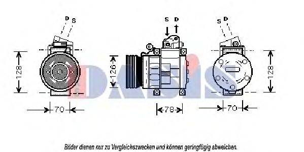 AKS DASIS 850868N Компресор, кондиціонер