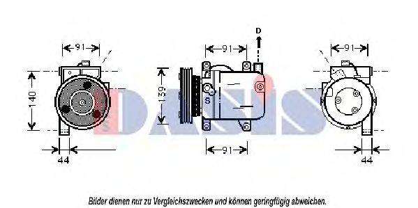 AKS DASIS 858389N Компресор, кондиціонер