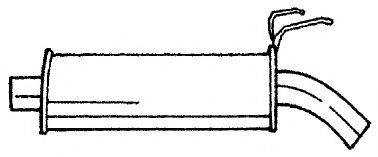 AKS DASIS SG50669 Глушник вихлопних газів кінцевий