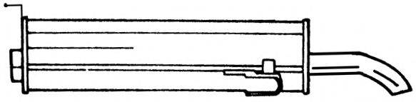 AKS DASIS SG45690 Глушник вихлопних газів кінцевий