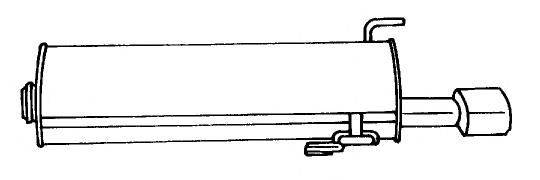 AKS DASIS SG45647 Глушник вихлопних газів кінцевий