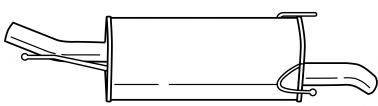 AKS DASIS SG41601 Глушник вихлопних газів кінцевий