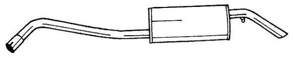 AKS DASIS SG25637 Глушник вихлопних газів кінцевий