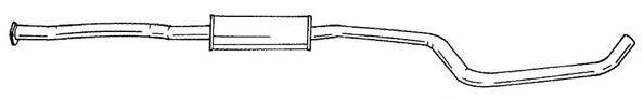 AKS DASIS SG25444 Середній глушник вихлопних газів