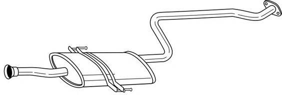 AKS DASIS SG24416 Середній глушник вихлопних газів