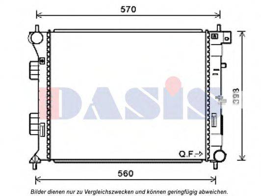 AKS DASIS 560089N Радіатор, охолодження двигуна