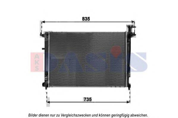 AKS DASIS 510166N Радіатор, охолодження двигуна