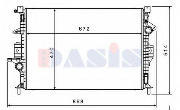 AKS DASIS 220026N Радіатор, охолодження двигуна