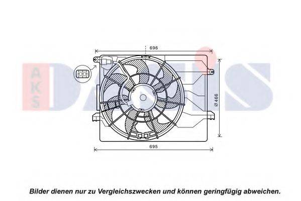 AKS DASIS 518111N Вентилятор, охолодження двигуна
