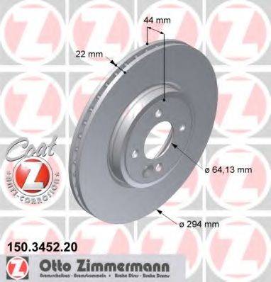 ZIMMERMANN 150345220 гальмівний диск