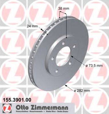 ZIMMERMANN 155390100 гальмівний диск