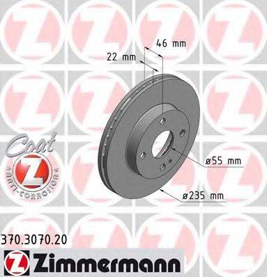 ZIMMERMANN 370307020 гальмівний диск