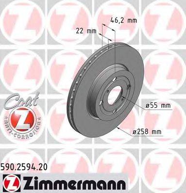 ZIMMERMANN 590259420 гальмівний диск