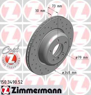 ZIMMERMANN 150349052 гальмівний диск